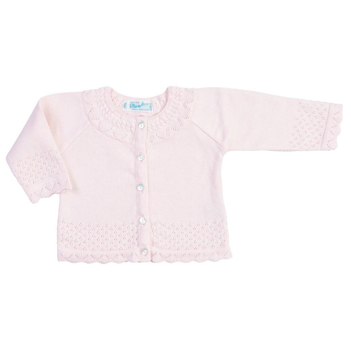 Feltman Brothers - Baby & Toddler Girls Pointelle Ruffle Knit Cardigan