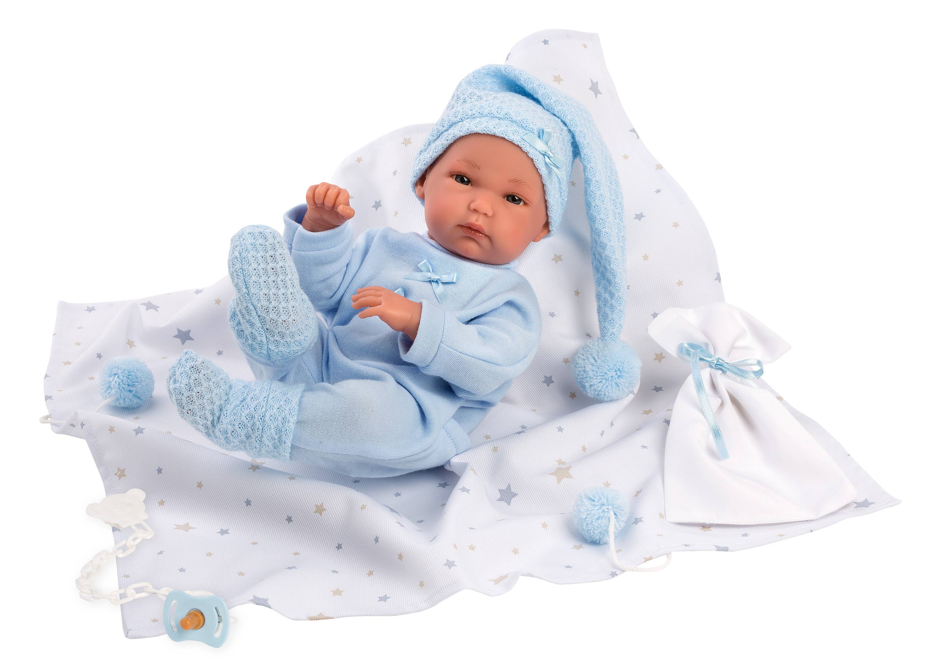 Llorens - 13.8" Anatomically-Correct Newborn Doll Kayden With Blanket