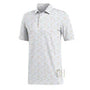 Short-sleeve polo shirt with baseball pattern on a white background