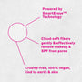 SmartEraser technology card showing cloud-soft fibers, vegan and cruelty-free benefits
