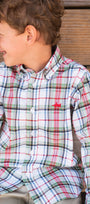 Saltwater Boys Company - Carter Oxford Boys Shirt Creme Plaid 