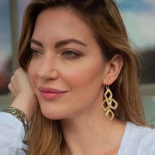 erin gray - Cabo Iris Earring in Gold Foil
