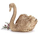 Resin Gold Swan Planter