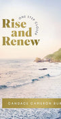 Book cover of 'Rise and Renew' by Candace Cameron Bure with a beach scene on the cover.