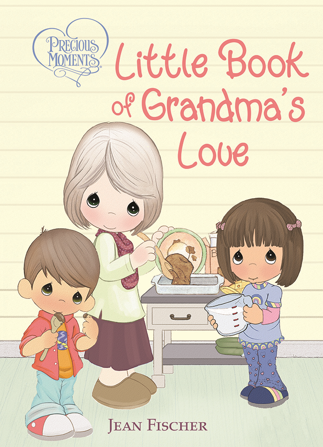Book cover of 'Little Book of Grandma's Love' featuring illustrations of a grandmother and two grandchildren.