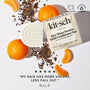 Kit'sch Rice Water Protein Solid Conditioner Bar with oranges and tea leaves on a light background