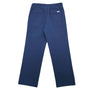 Blue pants with a logo on a white background