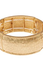 Textured Chunky Metal Bracelet in Vintage Gold