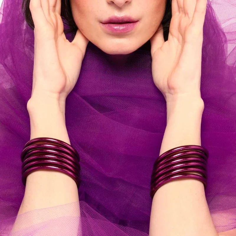 Amethyst All Weather Bangles(Set of 6)