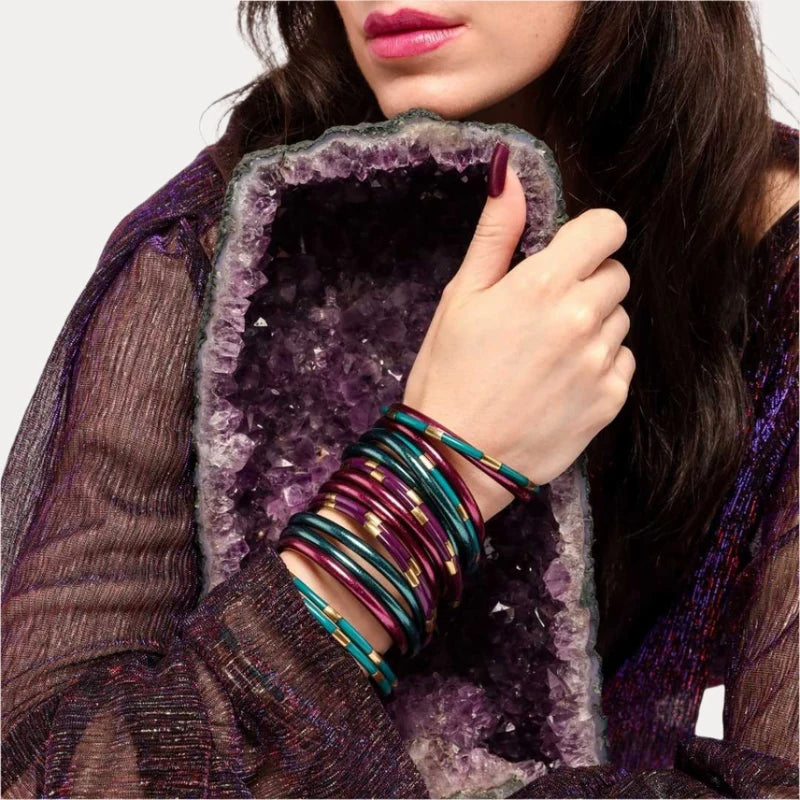Amethyst All Weather Bangles(Set of 6)