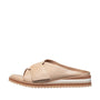 Beige sandal with a white sole on a white background