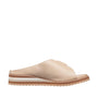 Beige sandal with a white sole on a white background