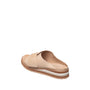 Beige sandal with a white sole on a white background