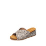 Sandal with spotted pattern on a white background