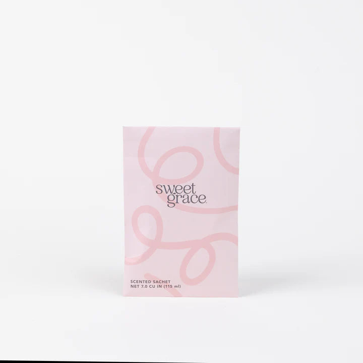 Sweet Grace scented sachet packaging on a white background