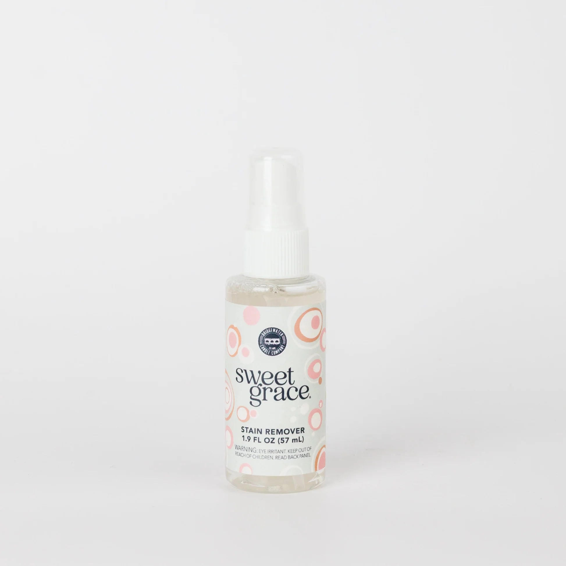 Sweet Grace stain remover travel-size spray bottle with white pump