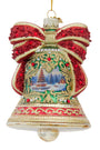 Bellissimo Glass Bell With Scenery Ornament