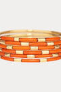 Burnt Orange Veda Bangles - Set of 6