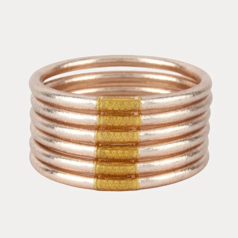Champagne All Weather Bangles(Set of 6)