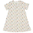 Navy Tiger Pom Bamboo Dress