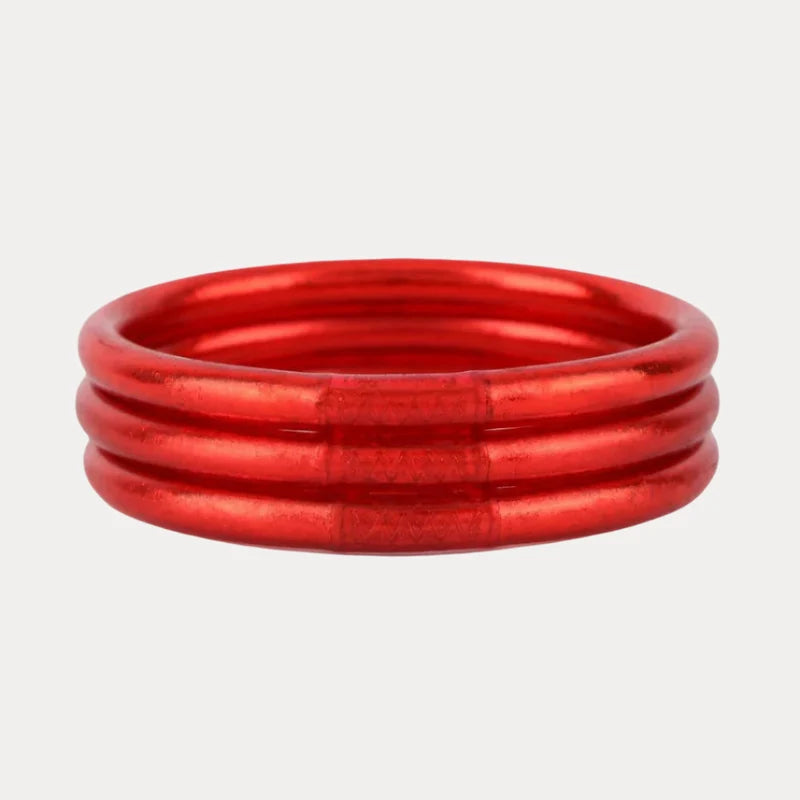 Crimson All Weather Bangles(Set of 3) Serenity Prayer