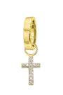 CZ Cross Charm Yellow