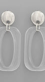 Lucite Oval Dangle Earrings