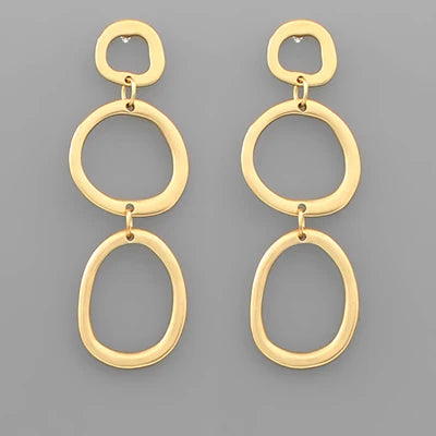 2 Circle Drop Hoops