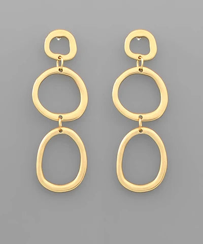 2 Circle Drop Hoops