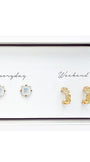 Teardrop & Stone 5 Pair Earring Box Set