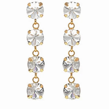 Paved Glass Drop Earring