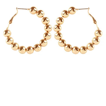 5 mm CCB Metal Ball Hoop Earring