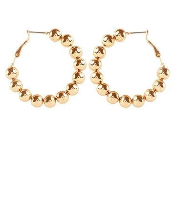 5 mm CCB Metal Ball Hoop Earring