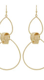 Double Teardrop Knot Accent Earrings