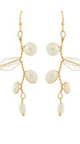Pearl & Bead Twisted Wire Earrings
