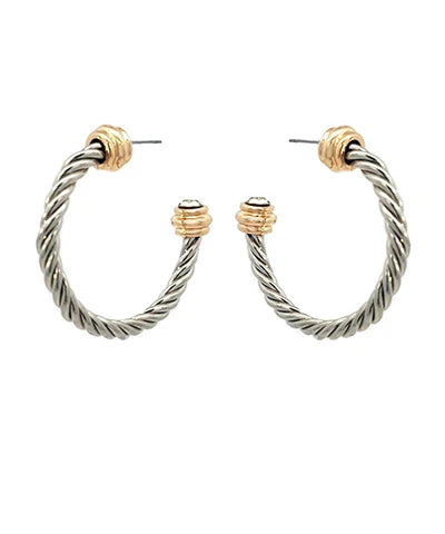 Edge Ball Accent Twisted Metal Hoops