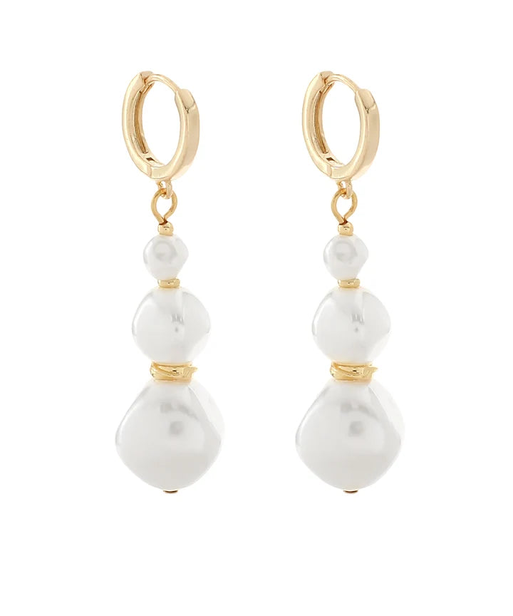 Graduated Pearl Earrings