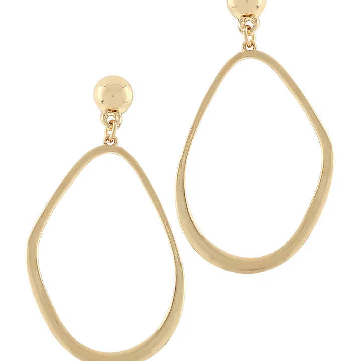 Geometric Oval Outline Earrings