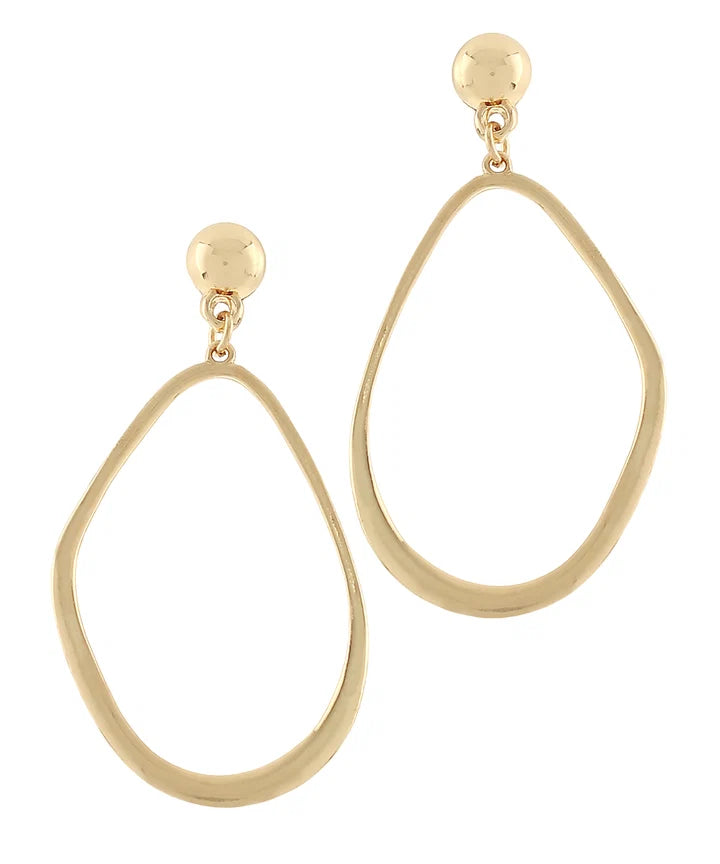 Geometric Oval Outline Earrings