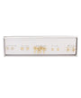 A set of five gold-toned stud earrings displayed in a white rectangular presentation box against a white background. The earrings include different designs such as a heart, a bow, teardrop, and floral motifs, with some labeled with handwritten text like 'Girls Night' and 'Everyday'.