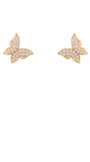 Pave Crystal Butterfly Stud Earrings