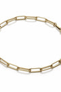 Gold chain bracelet on a white background