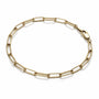 Gold chain bracelet on a white background