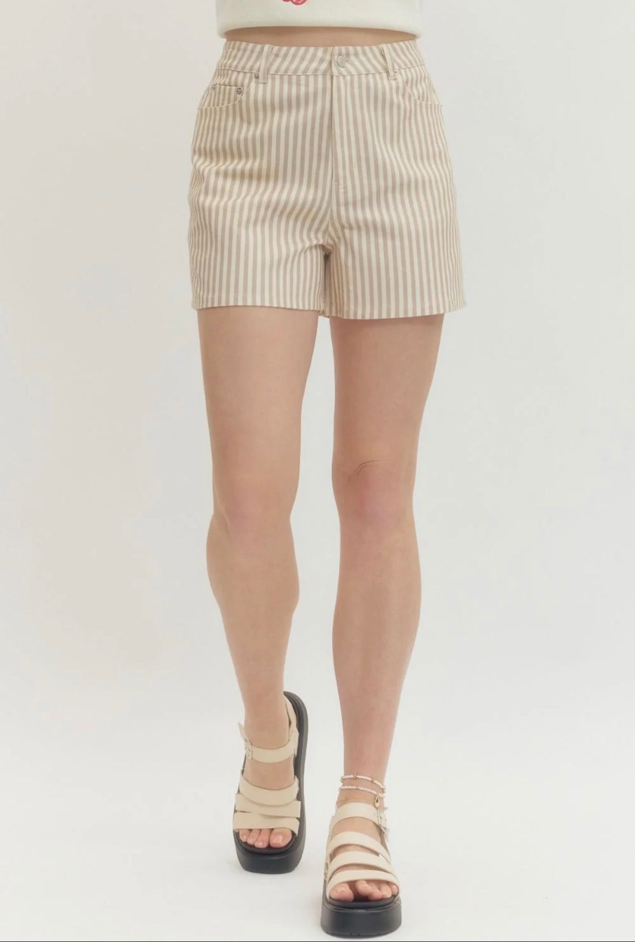 Striped Tan Short