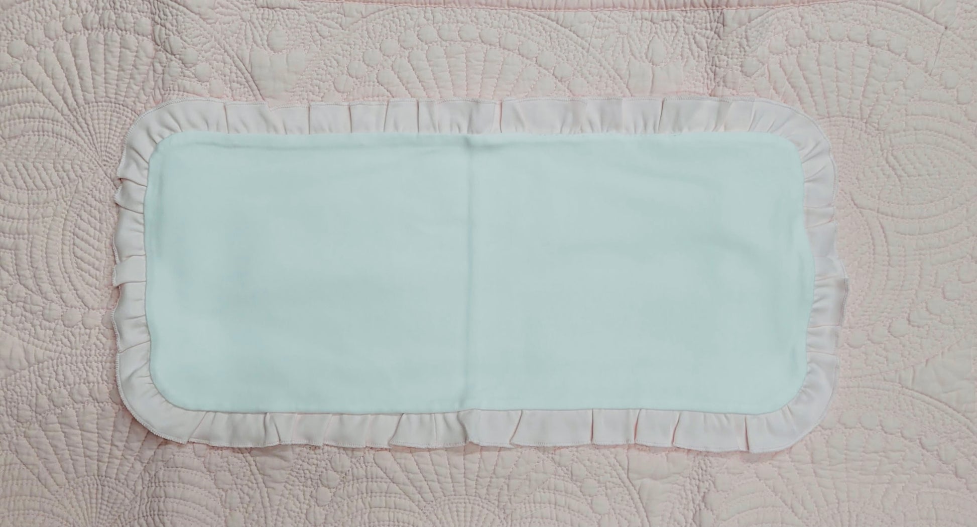 Burp Cloth - Pink Slim Ruffle