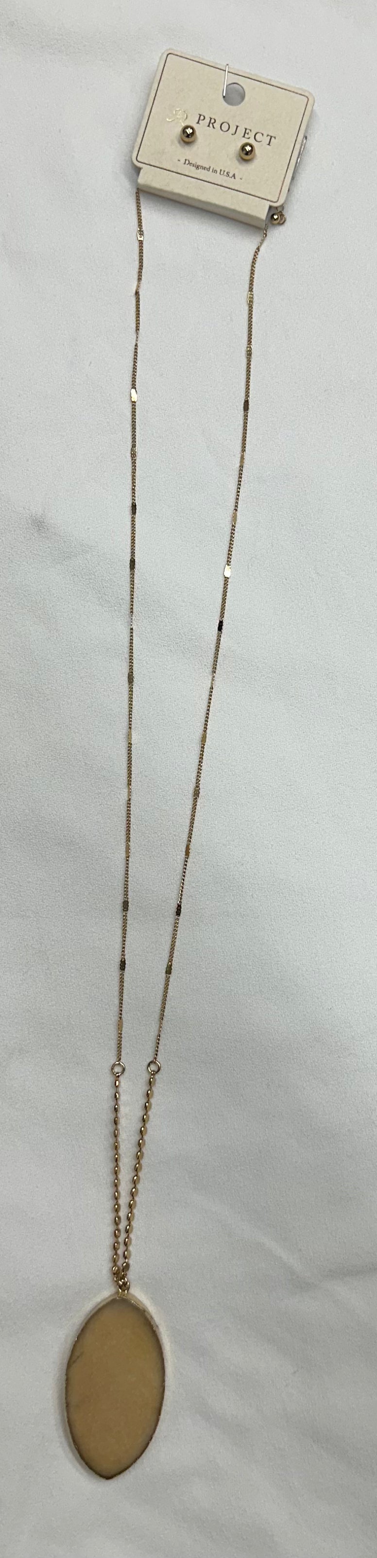 Natural Stone Pendant Necklace