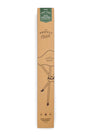 Cardboard packaging of 'The Perfect Perch' camp stool with branding on a white background