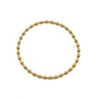 Gold beaded bracelet on a white background