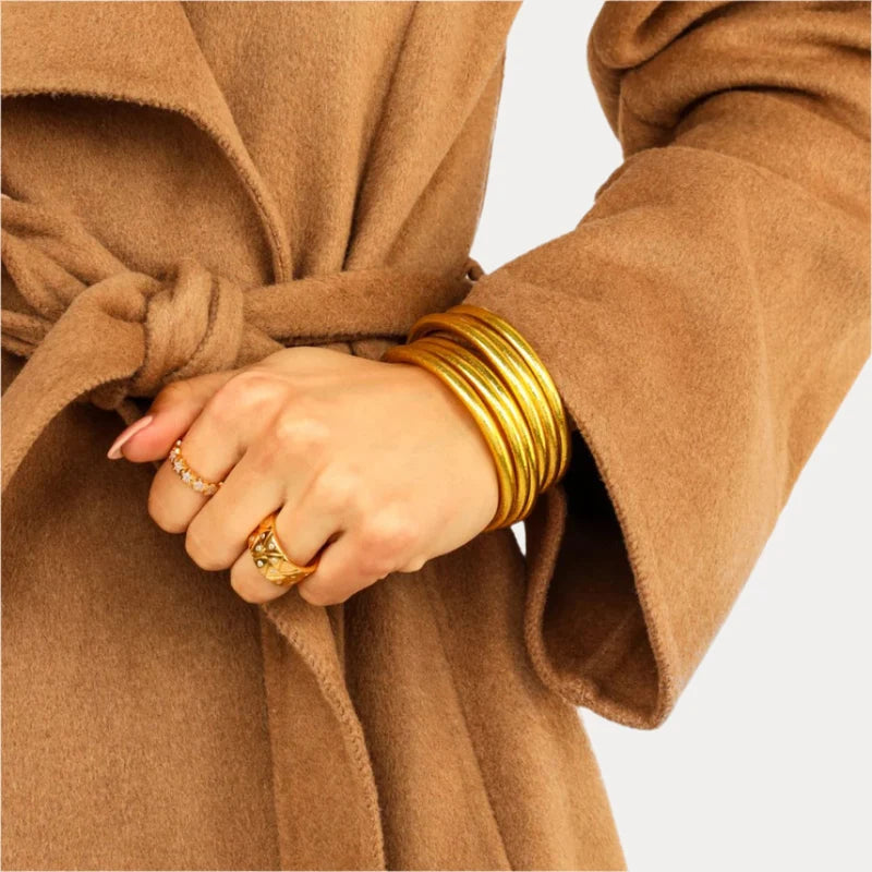 Gold All Weather Bangles(Set of 6)