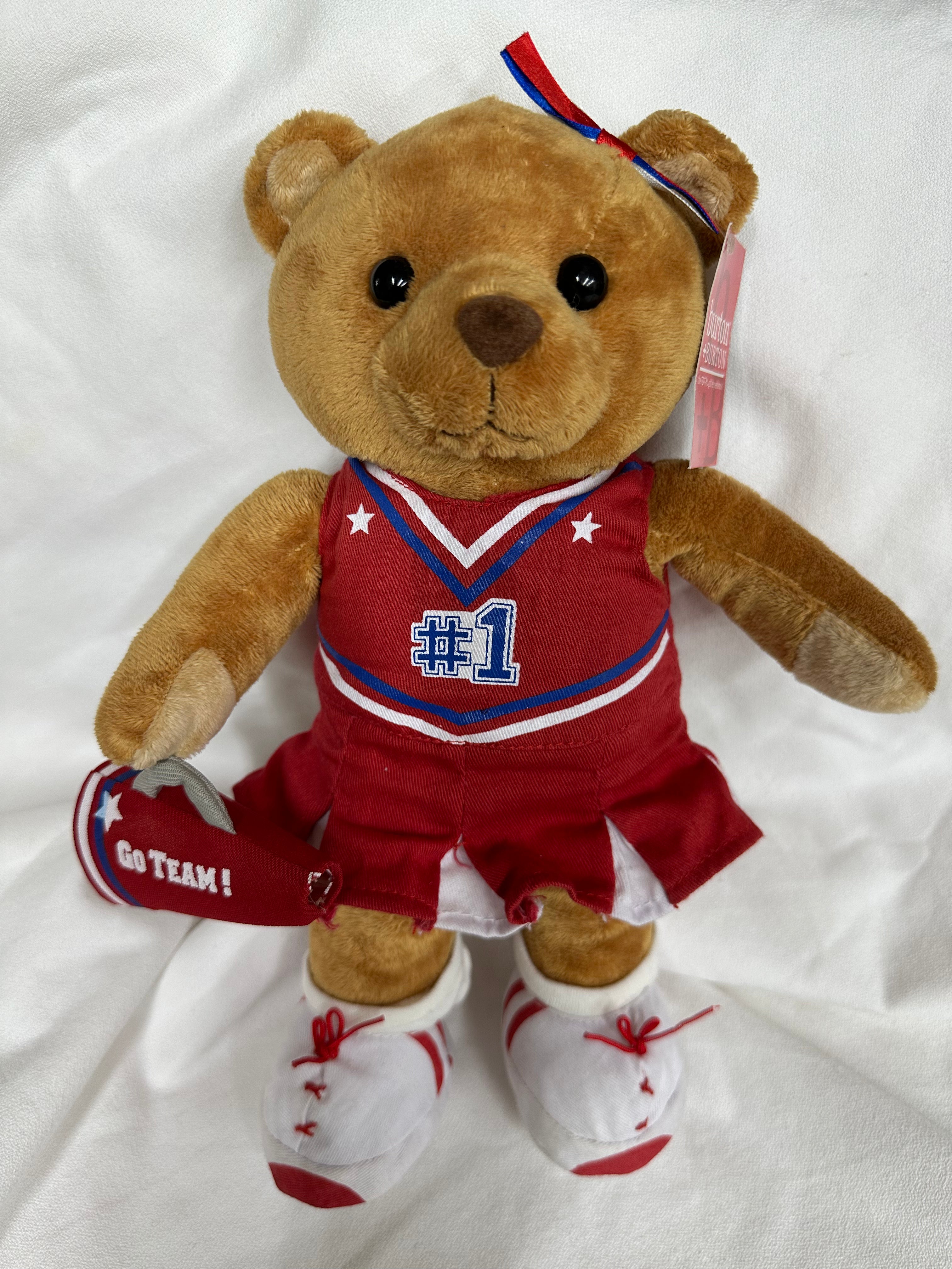 Cheer Bear with Megaphone #1 - Red, White and Blue
